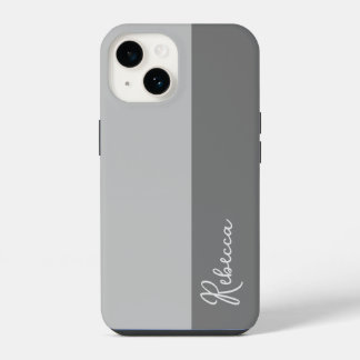 Coque Pour iPhone 14 Étui de téléphone bloc de couleur grise
