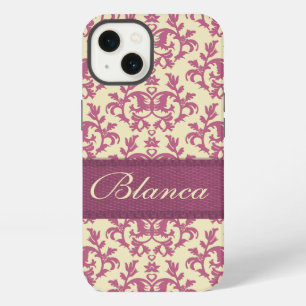 Etui iPhone 13 Étui de téléphone botanic damas rose prune lemon i