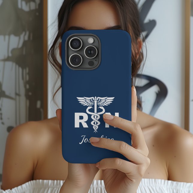 Coque iPhone Étui de téléphone cadeau pour diplômé d'une école  (rn graduation personalized gift, nurse thank you phone case, healthcare professional gift case,)