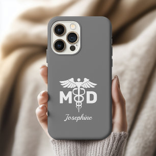 Coque iPhone 15 Pro Étui de téléphone Caducée personnalisé Cadeau Doct