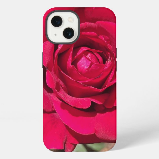 Coque iPhone Étui de téléphone Case-Mate Rose Rouge (Verso)