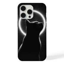 Étui de téléphone Celestial Black Cat Lunar Halo