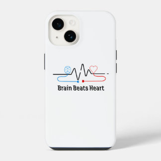 Coque Pour iPhone 14 Étui de téléphone Cerveau sur Cœur