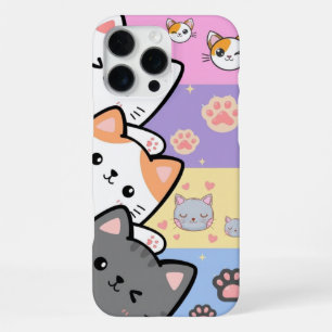 Coque iPhone 16 Pro Max Étui de téléphone chat mignon – Conception adorabl