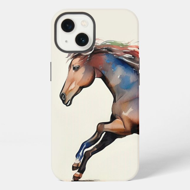 Coque iPhone Étui de téléphone Cheval (Verso)