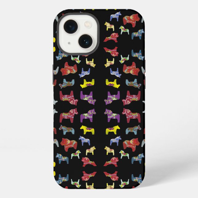 Coque iPhone Étui de téléphone Cheval de Dala (Verso)