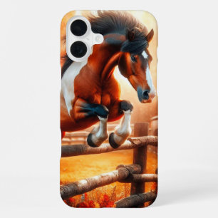 Coque iPhone 16 Plus Étui de téléphone Cheval Sautant