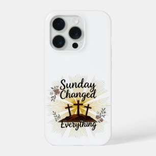 Coque iPhone 15 Pro Étui de téléphone chrétien Changement du dimanche