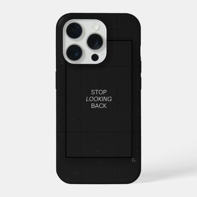 Coque iPhone Étui de téléphone citation esthétique noir minimal (Verso)