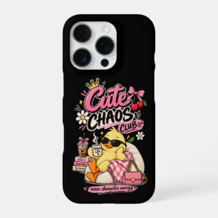Coque iPhone 16 Pro Étui de téléphone Club Canard Chaos Mignon