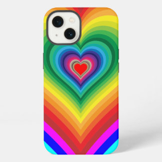 Etui iPhone 13 Étui de téléphone Cœur Arc-en-Ciel