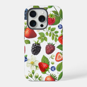 Coque iPhone 15 Pro Étui de téléphone Collage de Baies Mignonnes - Fra