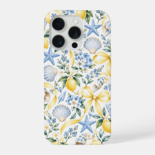 Coque iPhone 15 Pro Étui de téléphone Coquette Côtière Jaune
