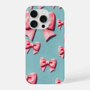 Coque iPhone 15 Pro Étui de téléphone Coquette Jusy pour iPhone, Rose 