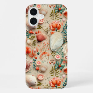 Coque iPhone 16 Plus Étui de téléphone coquillages artistiques