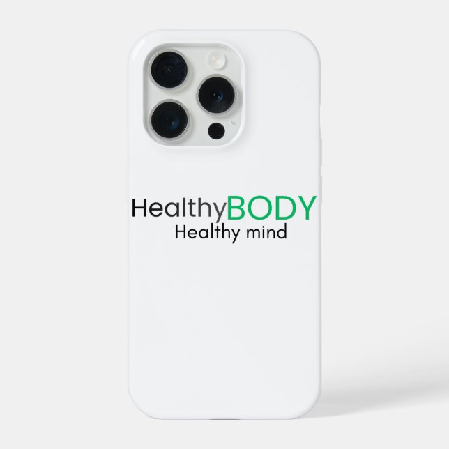 Coque iPhone Étui de téléphone Corps Sain Esprit Sain | Motivat (Verso)