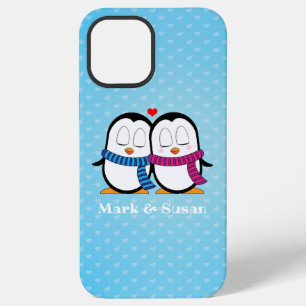 Coque iPhone 12 Pro Max Étui de téléphone Couple de manchots mignon