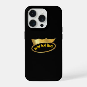 Coque iPhone 15 Pro Étui de téléphone couronne gothique or personnalis