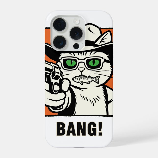 Coque iPhone Étui de téléphone Cowboy Cat  (Verso)
