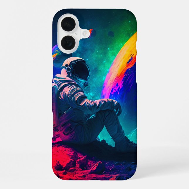 Coque iPhone Étui de téléphone d'astronaute (Verso)