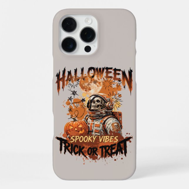 Coque iPhone Étui de téléphone d'astronaute Halloween (Verso)