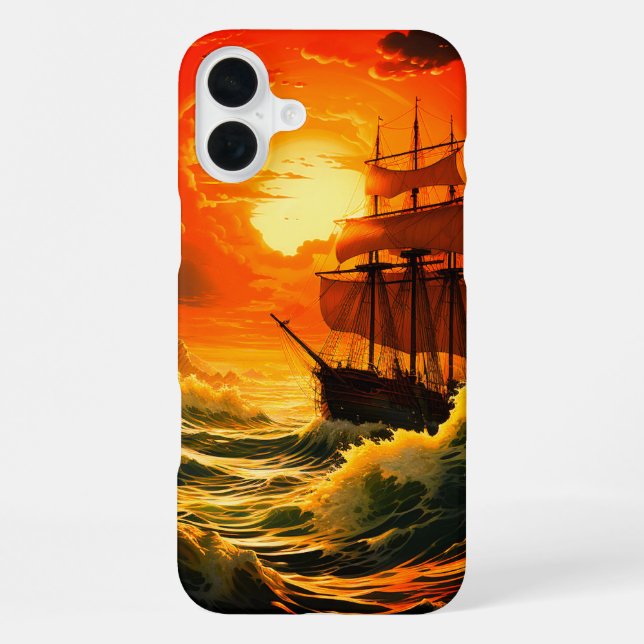 Coque iPhone Étui de téléphone de bateau (Verso)