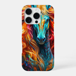 Coque iPhone 16 Pro Étui de téléphone de cheval artistique
