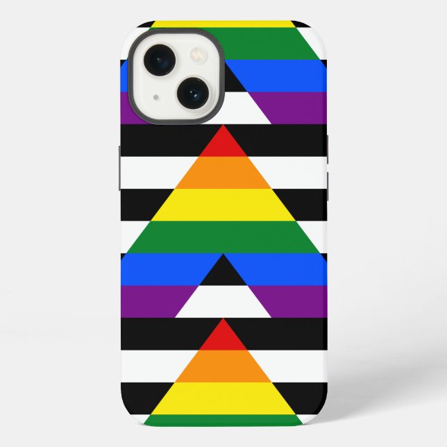 Coque iPhone Étui de téléphone de fierté d'allié straight (Verso)