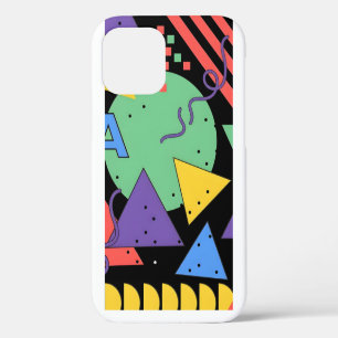 Coque iPhone 12 Étui de téléphone de style Memphis Dopamine Décor