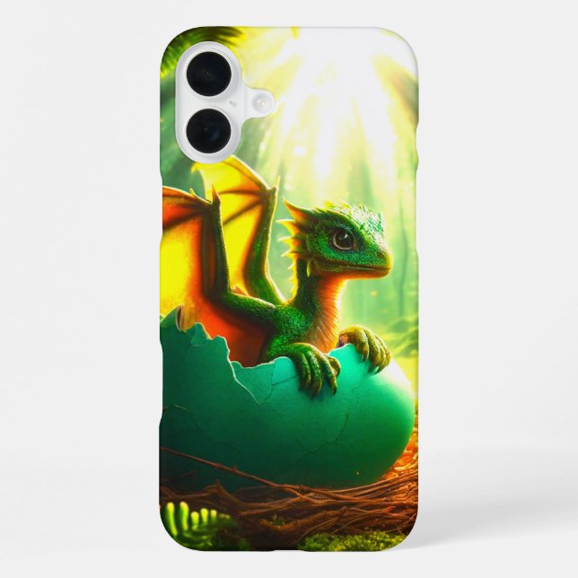 Coque iPhone Étui de téléphone Dragon Vert (Verso)