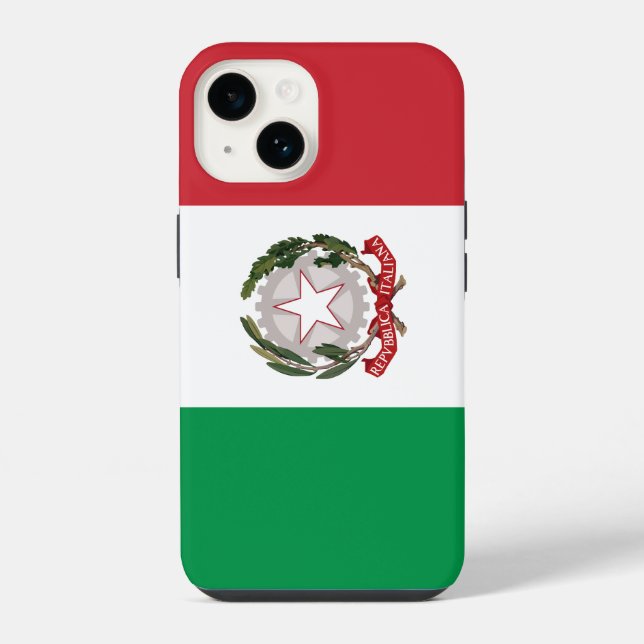 Coque iPhone étui de téléphone drapeau italien (Verso)