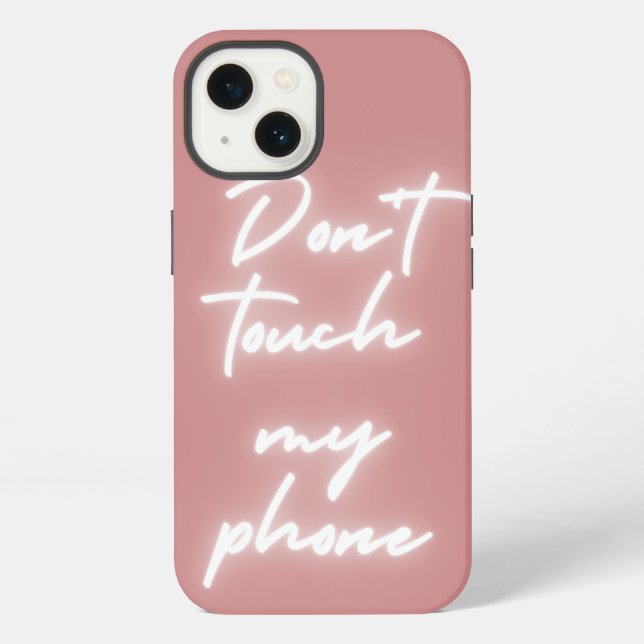 Coque iPhone Étui de téléphone écriture néon (Verso)