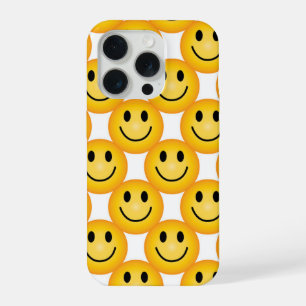 Coque iPhone 15 Pro Étui de téléphone Émoticône Smiley Jaune Visage He