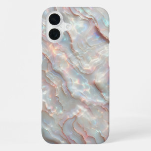 Coque iPhone 16 Plus Étui de téléphone en agate perlée de luxe - Irides