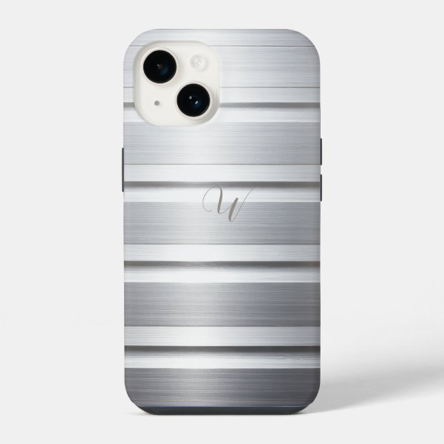 Coque iPhone Étui de téléphone en argent métallisé (Verso)