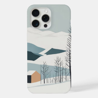 Coque iPhone 15 Pro Max Étui de téléphone en art abstrait de montagnes enn