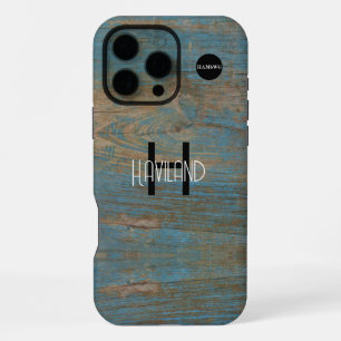 Coque iPhone 16 Pro Max Étui de téléphone en conception de bois HAMbWG