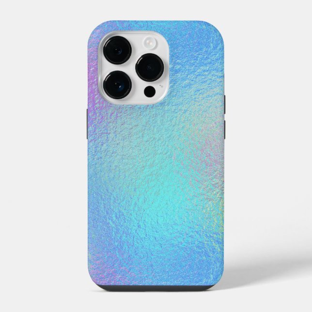 Coque iPhone Étui de téléphone en feuille iridescente (Verso)