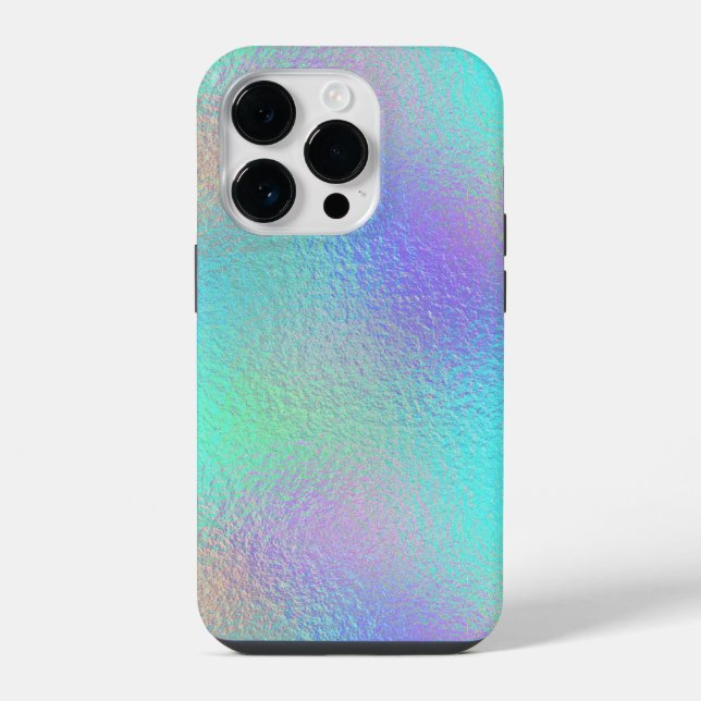 Coque iPhone Étui de téléphone en feuille iridescente (Verso)
