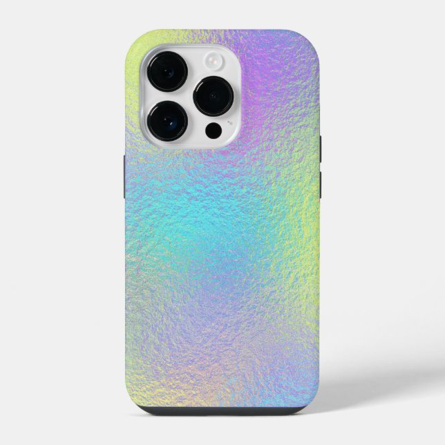 Coque iPhone Étui de téléphone en feuille iridescente (Verso)