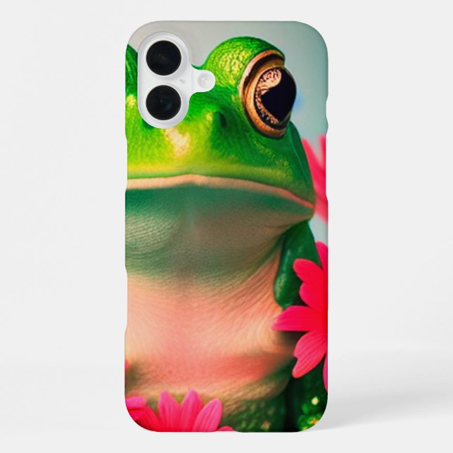 Coque iPhone Étui de téléphone en forme de grenouille artistiqu (Verso)