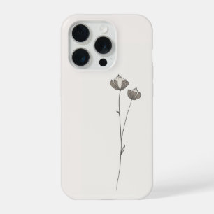 Coque iPhone 15 Pro Étui de téléphone en lin minimal