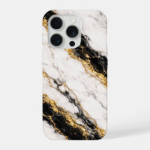 Étui de téléphone en marbre blanc luxe avec veine