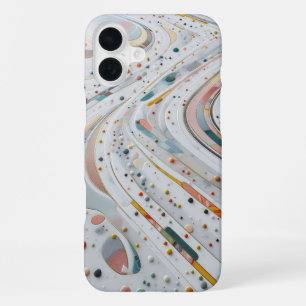 Coque iPhone 16 Plus Étui de téléphone en pierre de galet coloré de lux