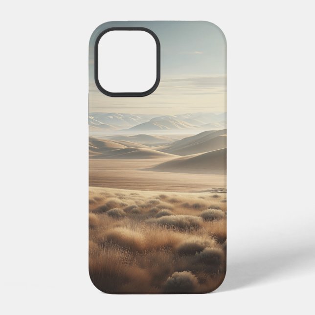 Coque iPhone Étui de téléphone en sable doré abstrait - Dé (Verso)