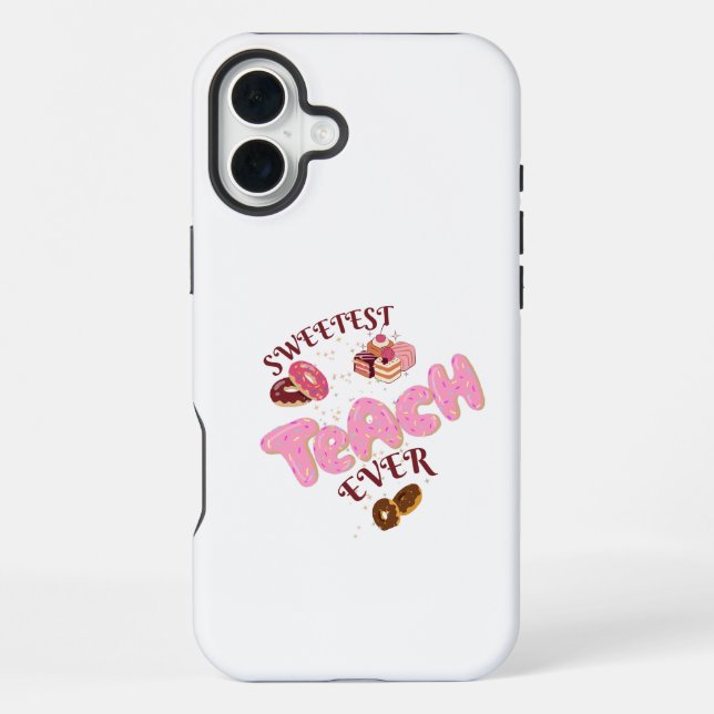 Coque iPhone Étui de téléphone enseignant Donuts Mignon (Verso)
