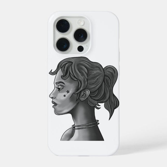 Coque iPhone Étui de téléphone esthétique Muse céleste (Verso)