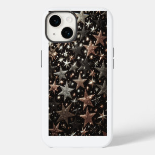 Coque Pour iPhone 14 Étui de téléphone Étoiles Brillantes Luxe - Or Ros