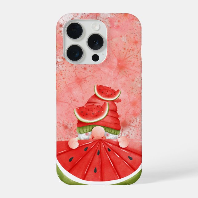 Coque iPhone Étui de téléphone Fille au melon d'eau Mignon (Verso)