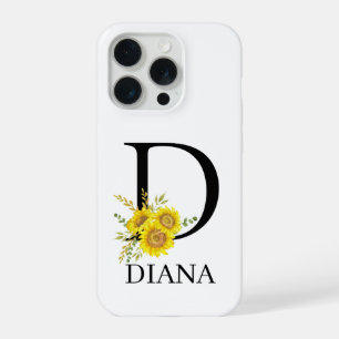 Coque iPhone 15 Pro Étui de téléphone fleur de soleil D personnalisé